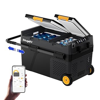 Amazon.co.jp: BougeRV ポータブル冷蔵庫 車載冷蔵庫 大容量 40L